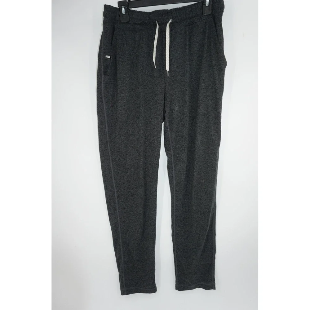 Vuori Pants Men's Large Gray Performance Joggers Lounge Recycled Polyester V418